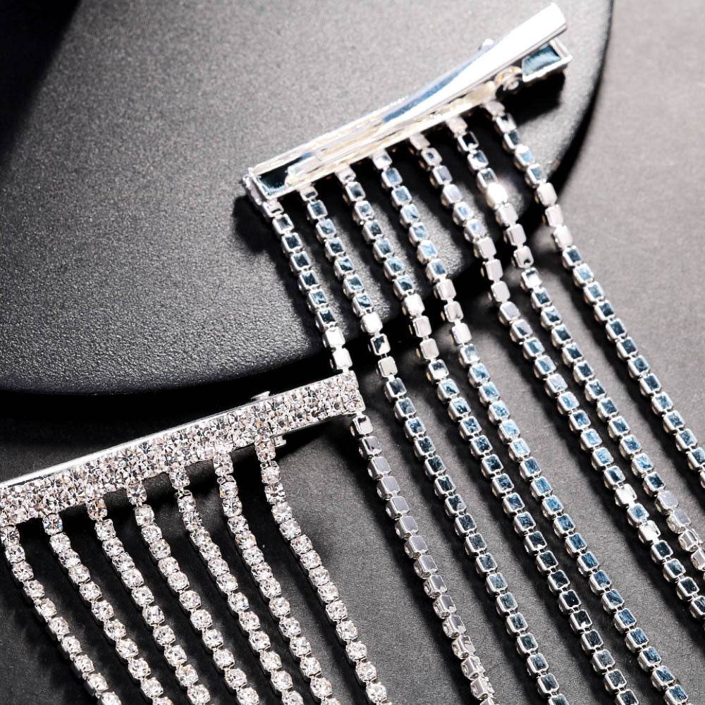 Multi layer Rhinestone Hair Chain Bridal Hair chain clip