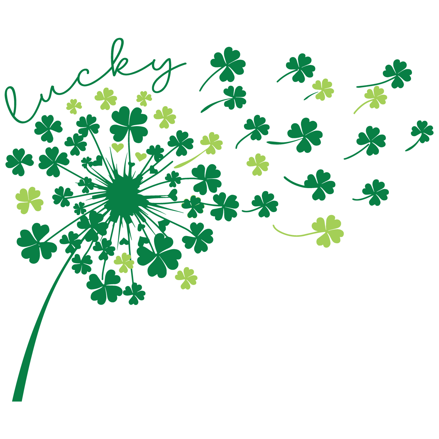 Lucky St. Patrick's Day Dandelion – Whimsical Irish Charm