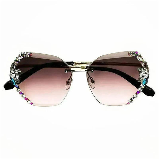 Luxury Rhinestone Square Sunglasses for Women Fashion Outdoor Shades