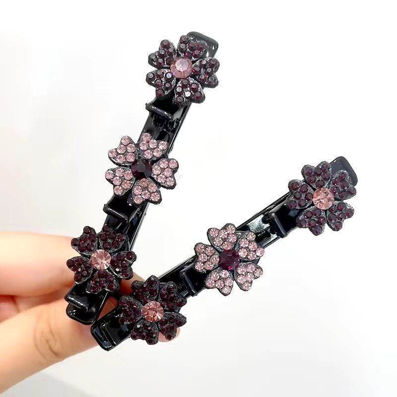 Girls Floral Rhinestone Bling Hair clip Hair Accessories