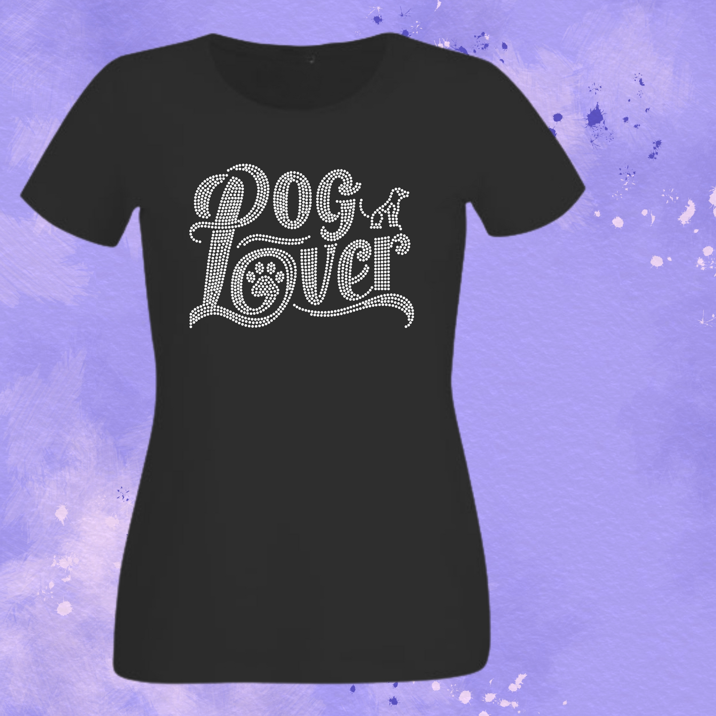Dog Lover Rhinestone Shirt – Pet Mom Sparkle Bling Tee | Blingdazzel T-SHIRT