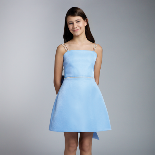 Diamond Glow Girls Formal Dress Blue