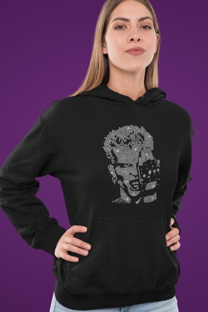 Billy Idol Rhinestone Shirt – Rock Glam Sparkle Bling Tee | Bling Dazzel Hoodie Black