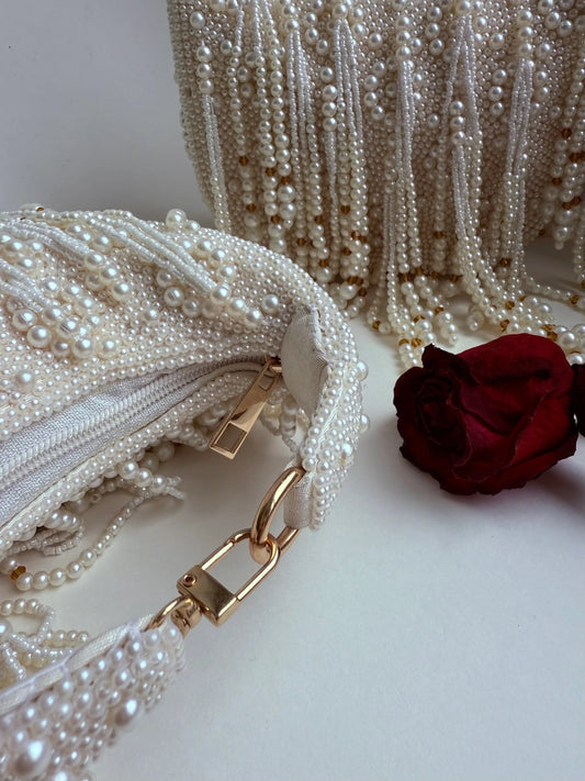 Selene Pearl Clutch – Moonlit Elegance Evening Bag