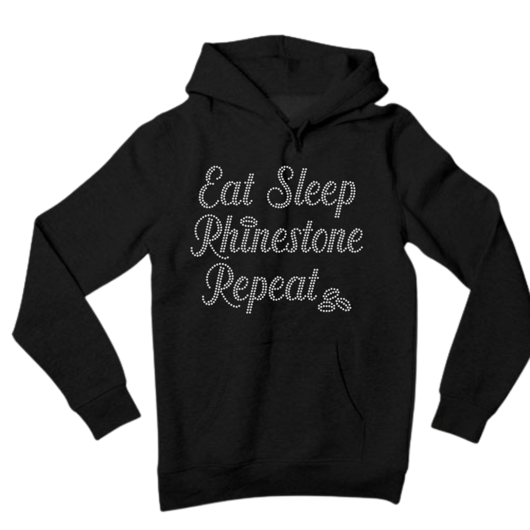 Eat Sleep Rhinestone Repeat Rhinestone shirts