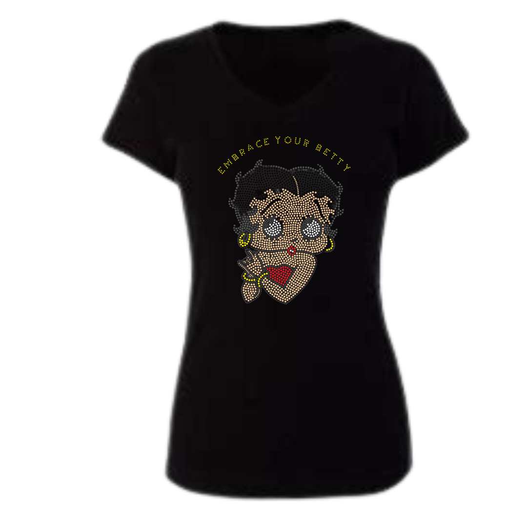 Embrace your Betty Rhinestone Shirts
