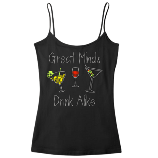 Great Minds Drink Alike Rhinestone Apparel