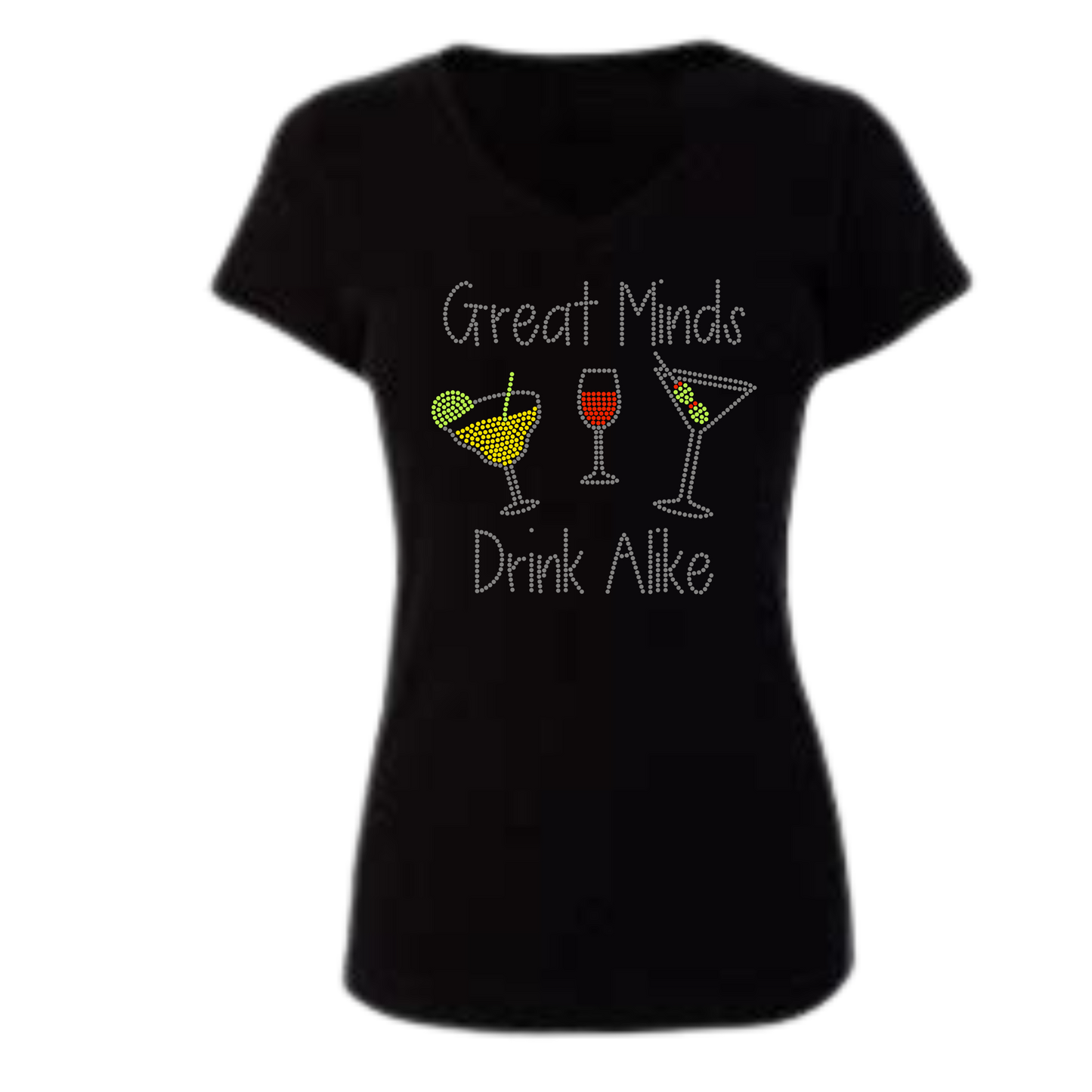 Great Minds Drink Alike Rhinestone Apparel