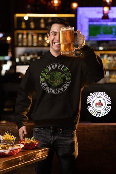 Happy St. Patrick's Day Rhinestone Apparel