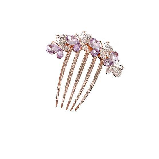 Butterfly Rhinestone Barrette Clip