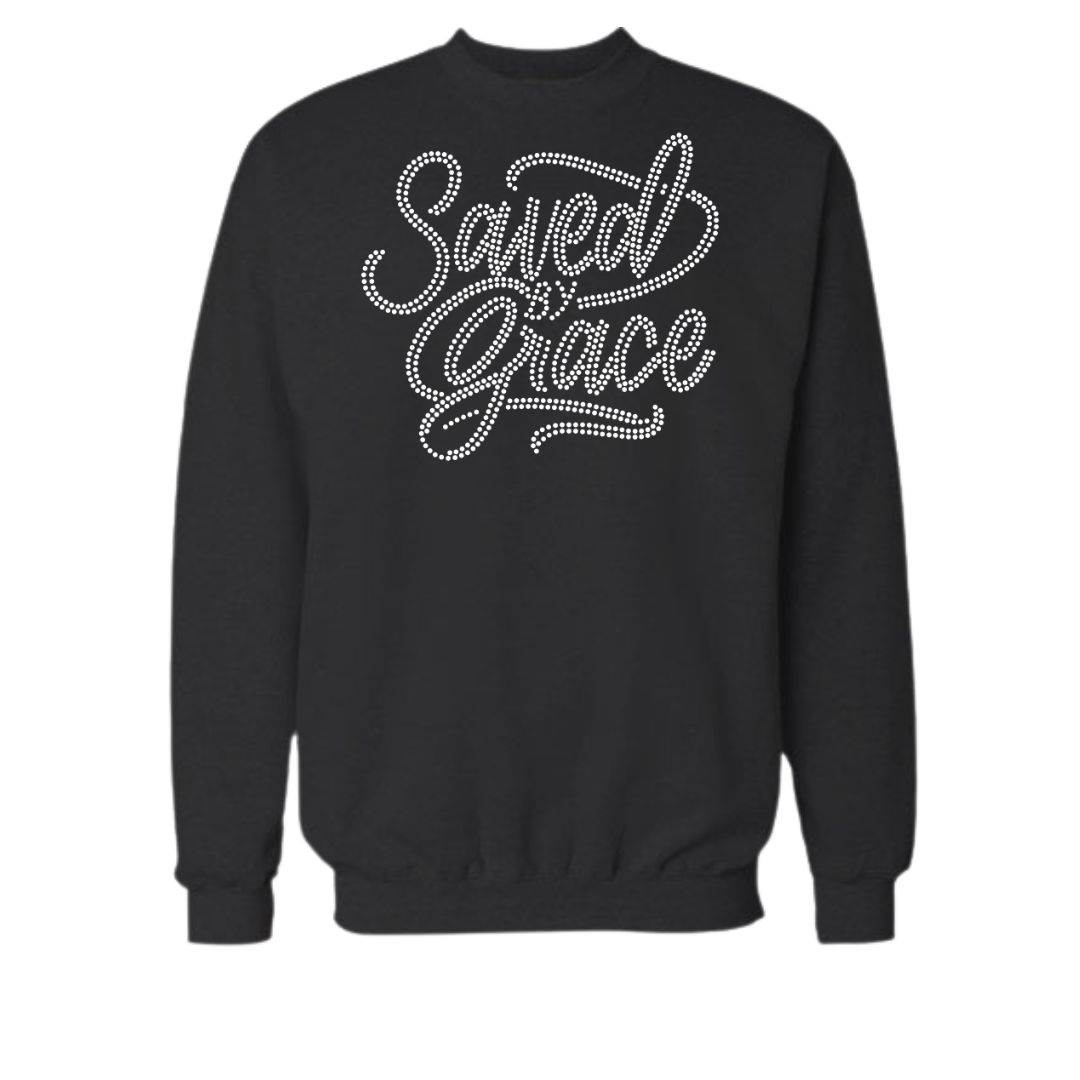 Saved By Grace Rhinestone Apparel