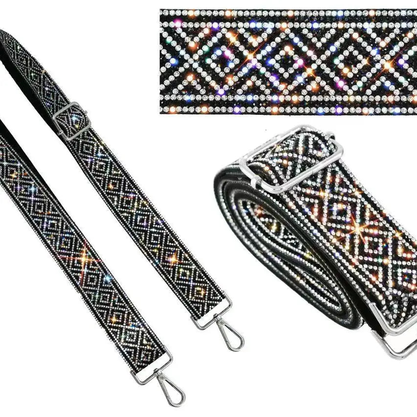 Sparkling Rhinestone Diamond Pattern Strap