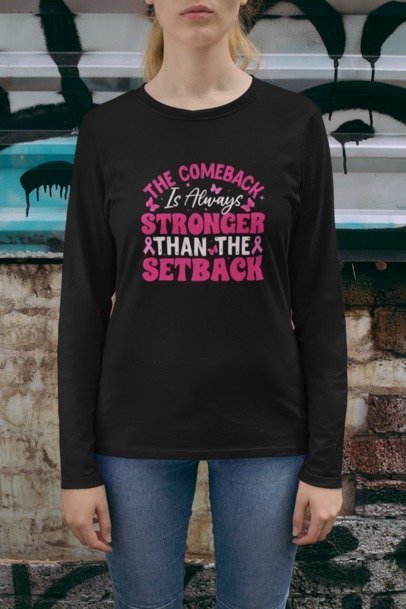 The Comeback Is Always Stronger Than The Setback – Motivational Graphic Apparel | T-Shirt, Long Sleeve, Crewneck & Hoodie | Blingdazzel