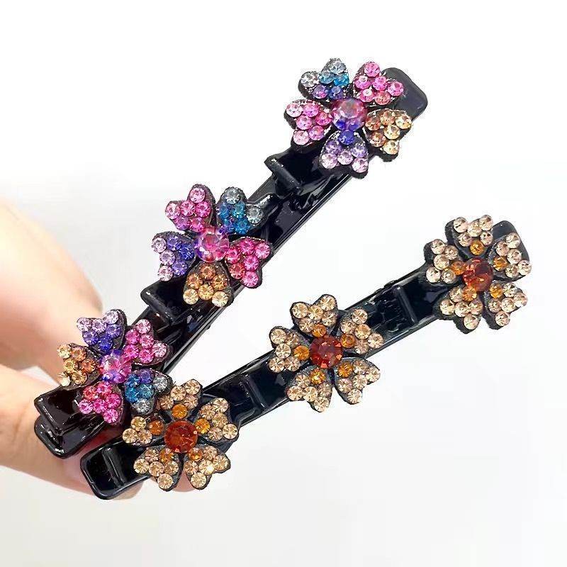 Girls Floral Rhinestone Bling Hair clip Hair Accessories