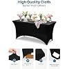 Black custom logo tablecloth with centered graphic on the top panel
