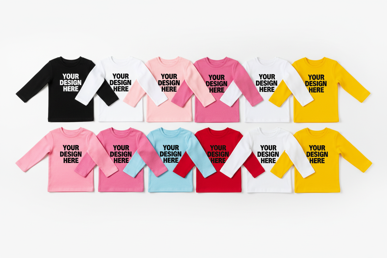 Custom Logo Bulk Order Long Sleeve Toddler T-shirts