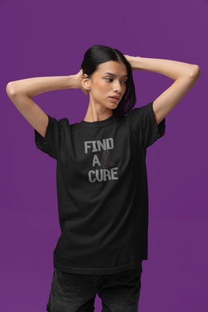 Find a Cure Breast Cancer Rhinestone Shirt β Pink Ribbon Sparkle Bling Tee | Bling Dazzel T-SHIRT