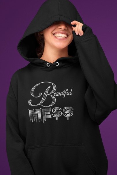 Rhinestone Beautiful Mess Apparel