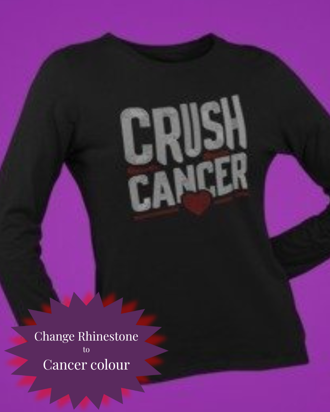 Crush Cancer Rhinestone