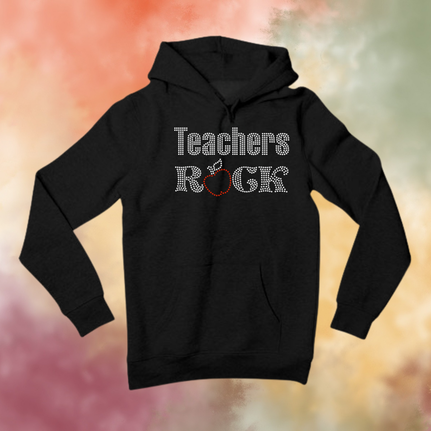 Rhinestone Teachers Rock with Apple