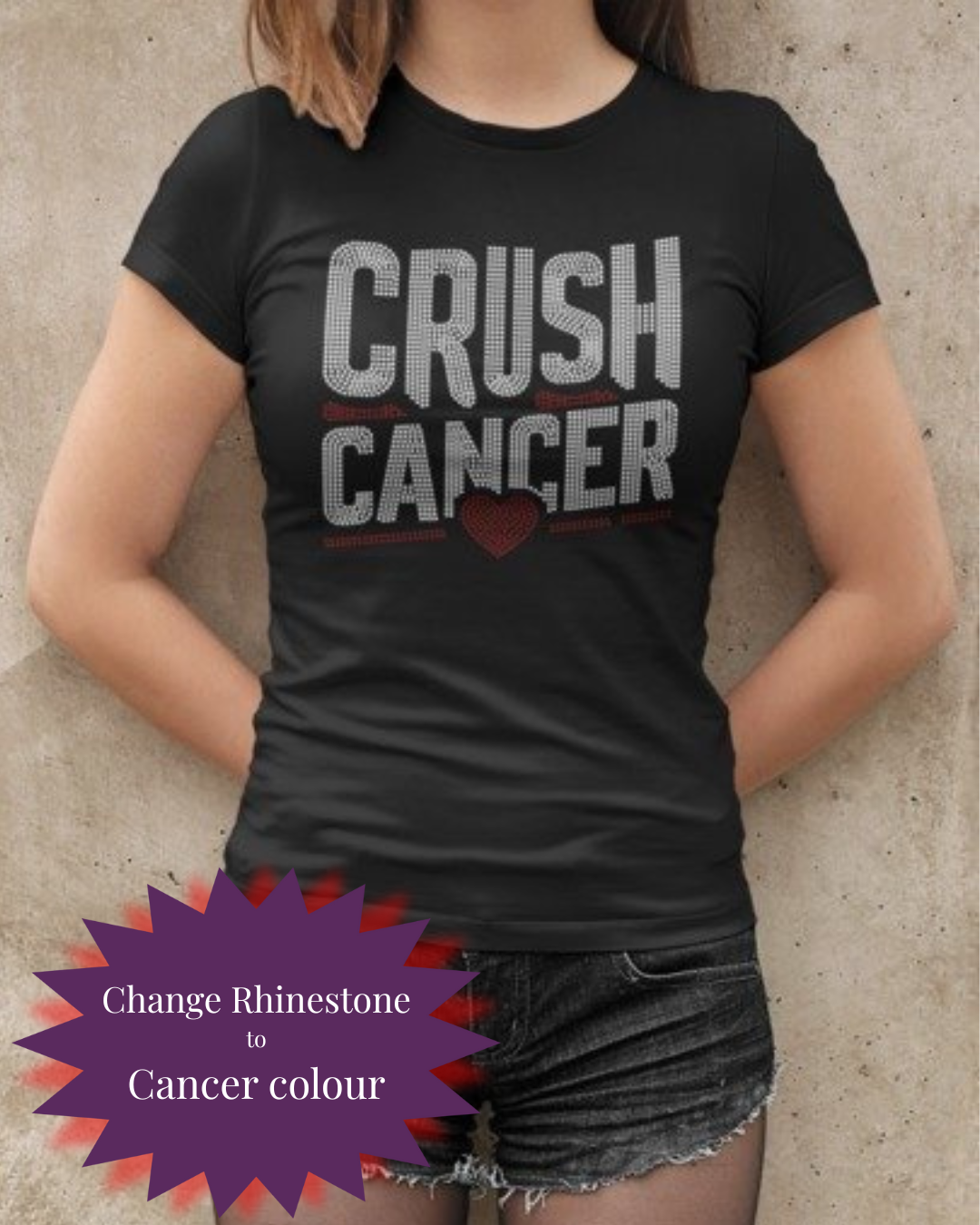 Crush Cancer Rhinestone