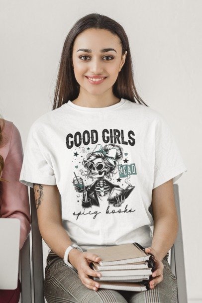 Good Girl Reads Spicy Books Graphic Design
