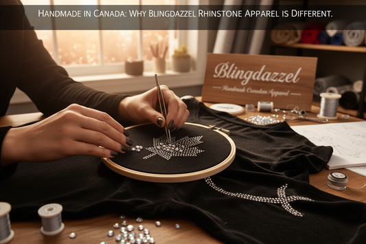 Handmade in Canada – Blingdazzel Rhinestone Apparel Craftsmanship by Blingdazzel