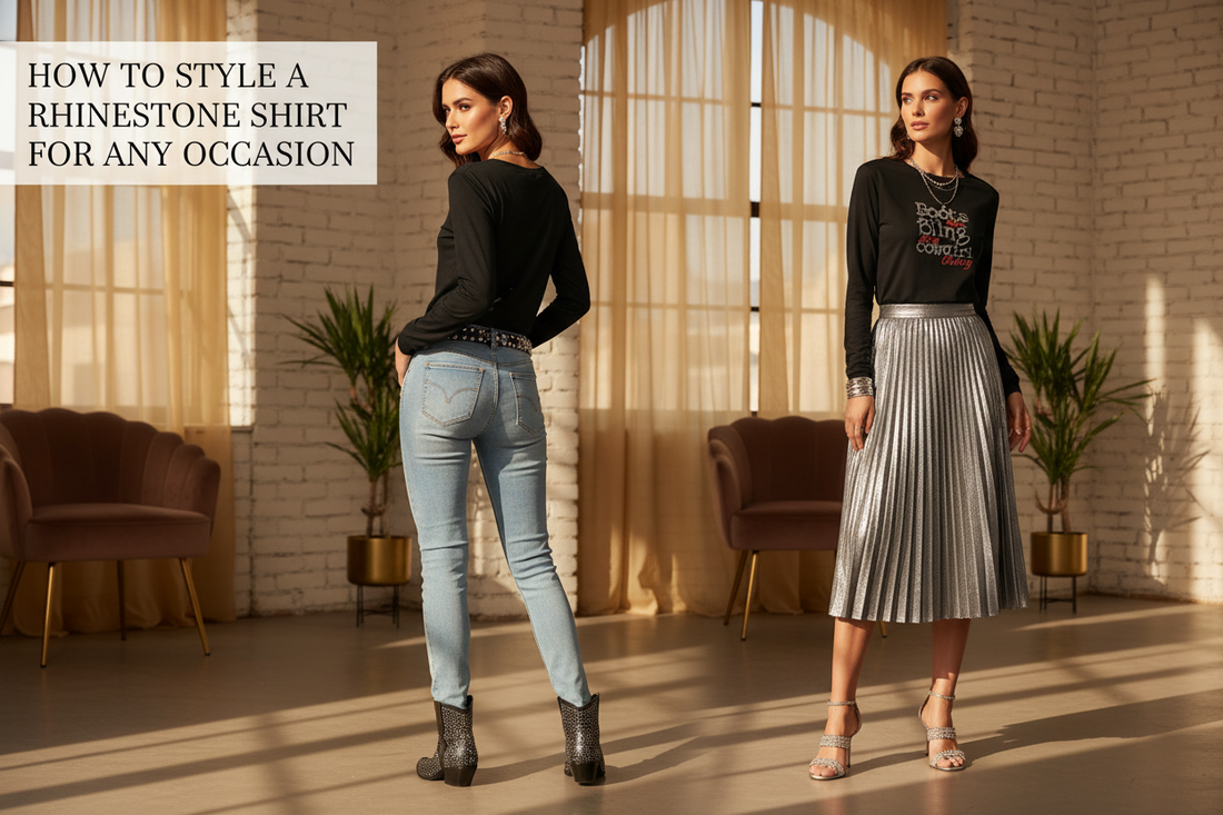 How to Style a Rhinestone Shirt for Any Occasion – Outfit Ideas by Blingdazzel