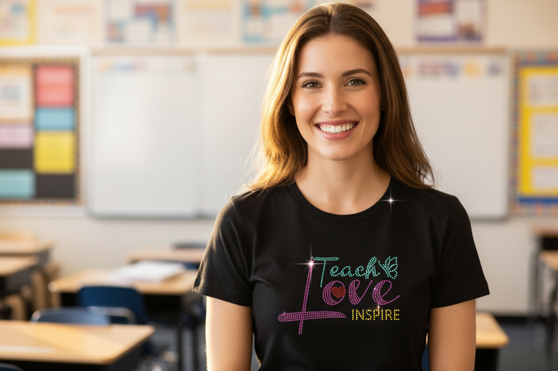Rhinestone Shirts for Teachers – Sparkle in the Classroom