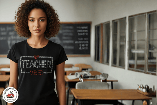 Rhinestone teacher shirt sparkle design – Teacher Appreciation Rhinestone Shirts Canada by Blingdazzel