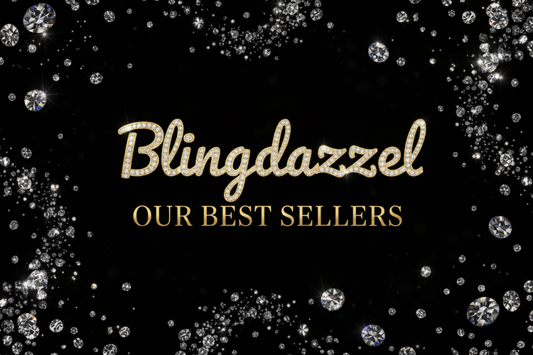 Sparkling rhinestone apparel flat lay on dark background – Rhinestone Shirts Canada by Blingdazzel