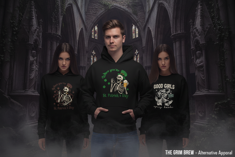 Skeleton and Goth Graphic Design Apparel