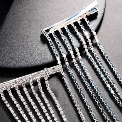 Multi layer Rhinestone Hair Chain Bridal Hair chain clip