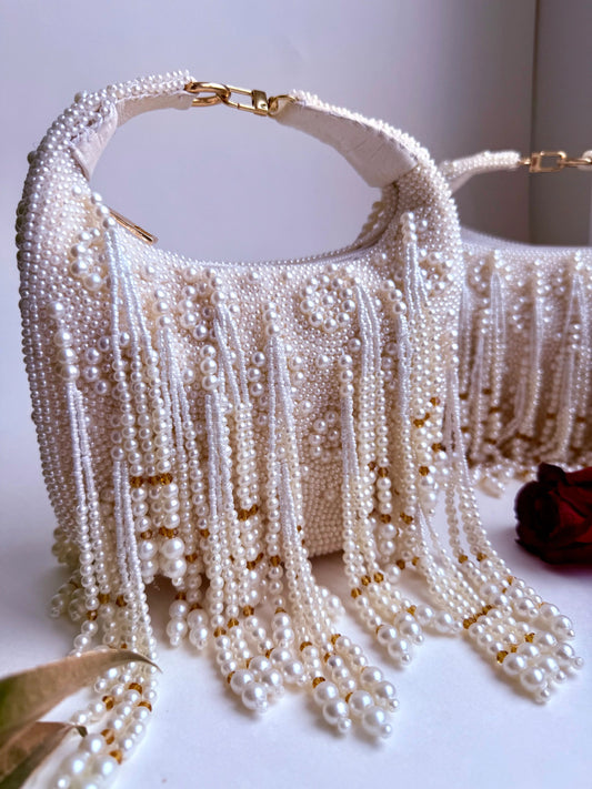 Selene Pearl Clutch – Moonlit Elegance Evening Bag
