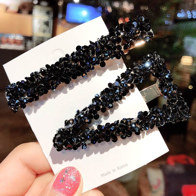 Elegant Rhinestone Flower Bling Hair Clip