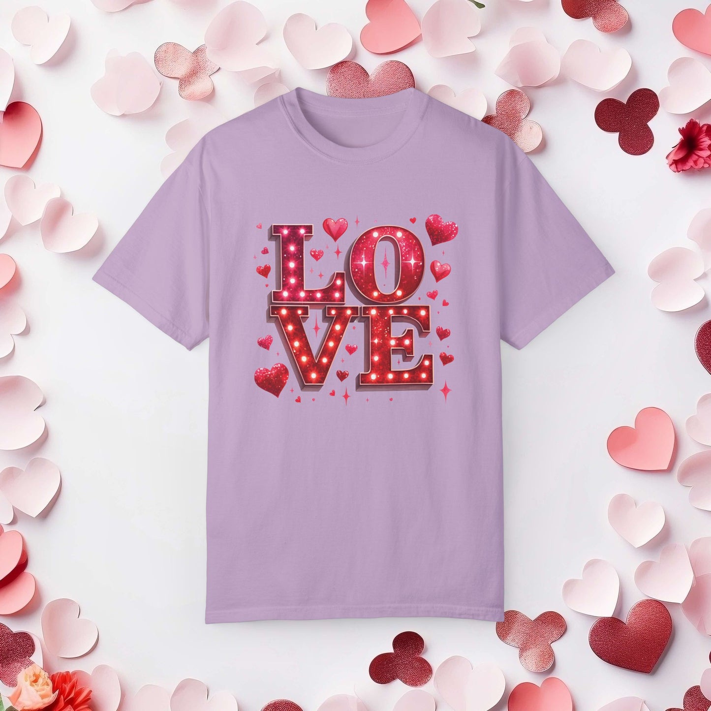 LOVE Valentines Day Comfort Colours T-shirt