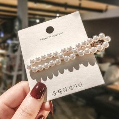 Elegant Pearl Bling Hair Clip