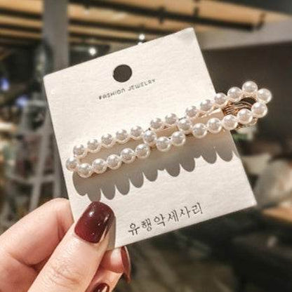 Elegant Pearl Bling Hair Clip