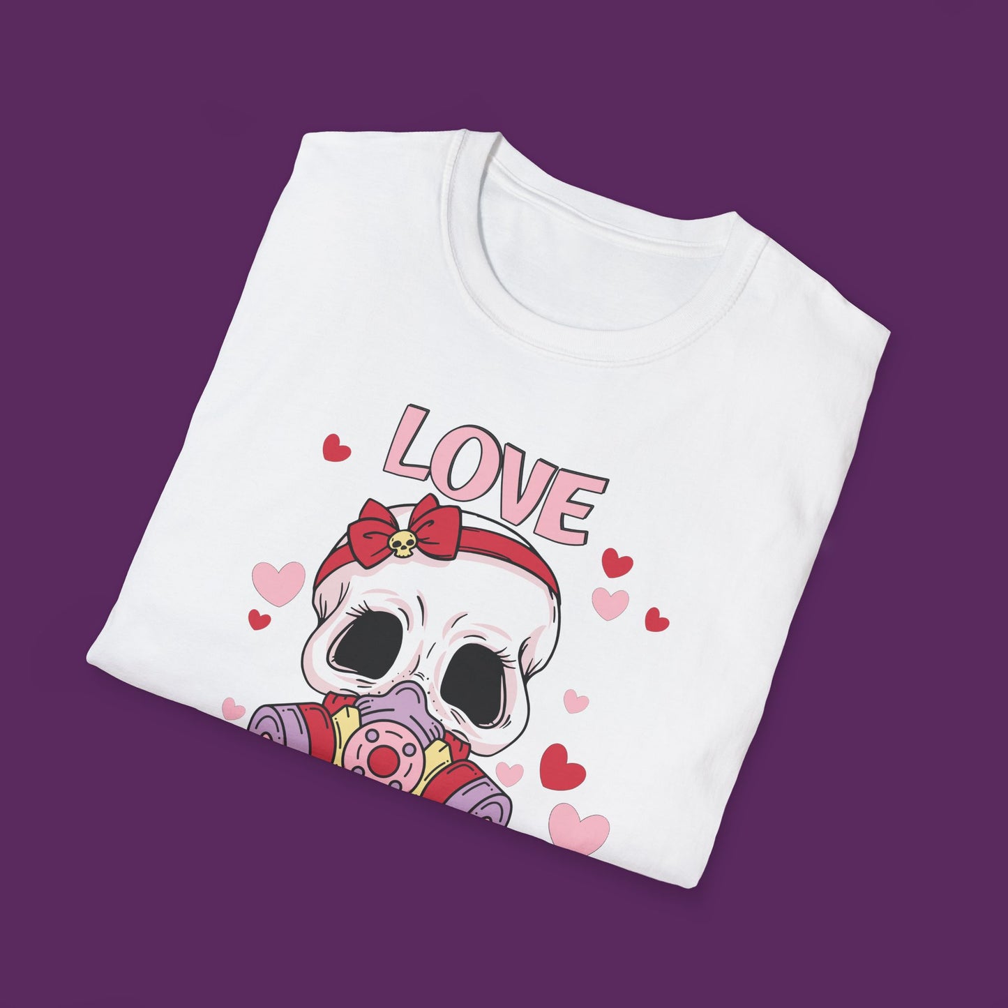 Love is in the Air -  Skull with Gas Mask Anti-Valentine’s Day T-Shirt