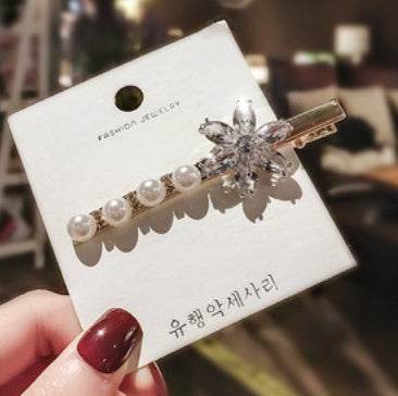 Elegant Pearl Bling Hair Clip
