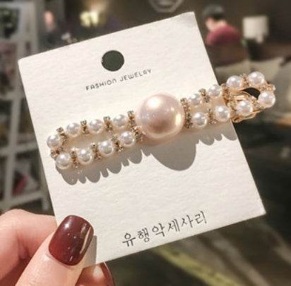 Elegant Pearl Bling Hair Clip
