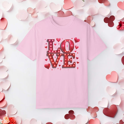 LOVE Valentines Day Comfort Colours T-shirt