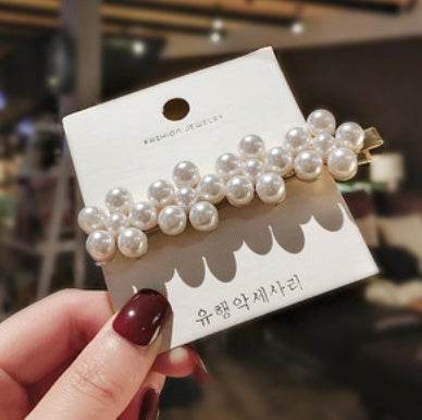 Elegant Pearl Bling Hair Clip