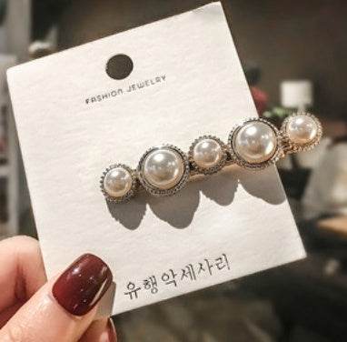 Elegant Pearl Bling Hair Clip