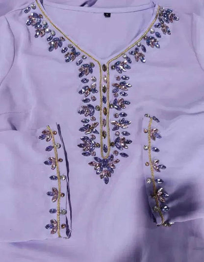 Casual Light Purple Heavy Industry Rhinestone Phnom Penh Robe Middle East Turkey Dress