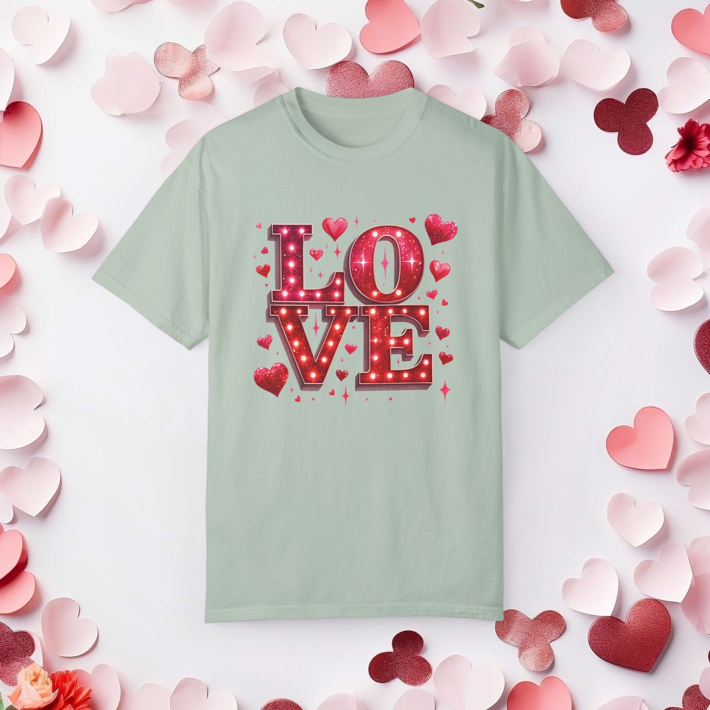 LOVE Valentines Day Comfort Colours T-shirt