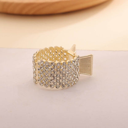 Decorative Ponytail Hair Clip Pearl Rhinestone Claw Clip