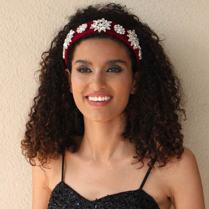 Retro Baroque Pearl Rhinestone Headband