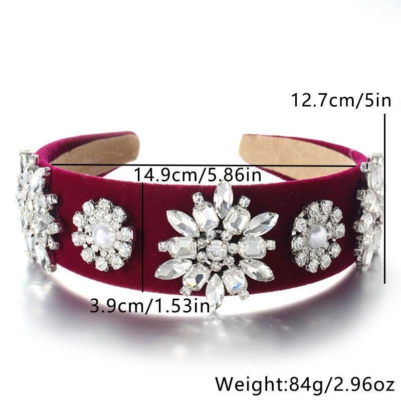 Retro Baroque Pearl Rhinestone Headband