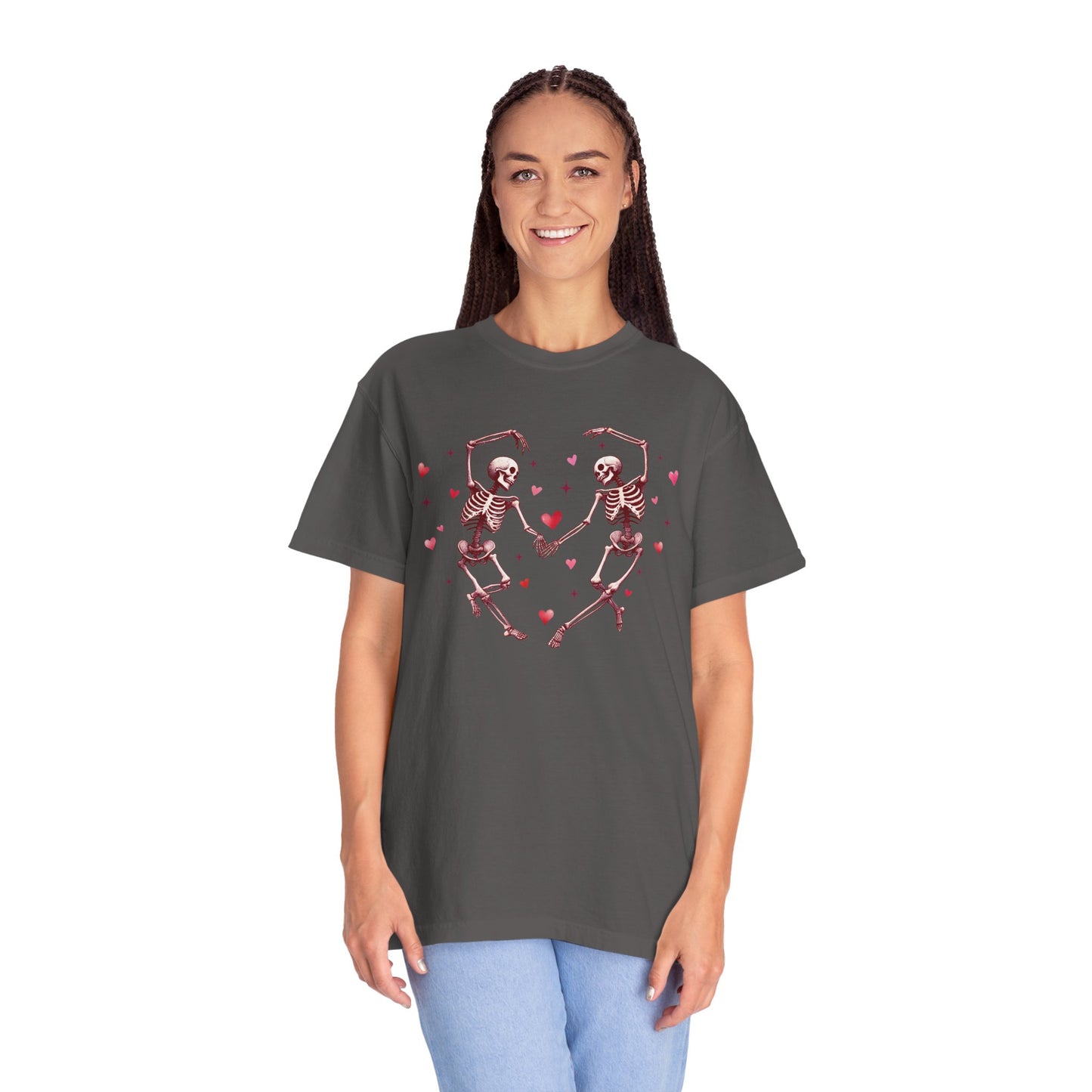 Valentine's Dancing Skeletons Comfort Colours T-shirt